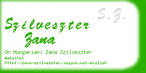 szilveszter zana business card